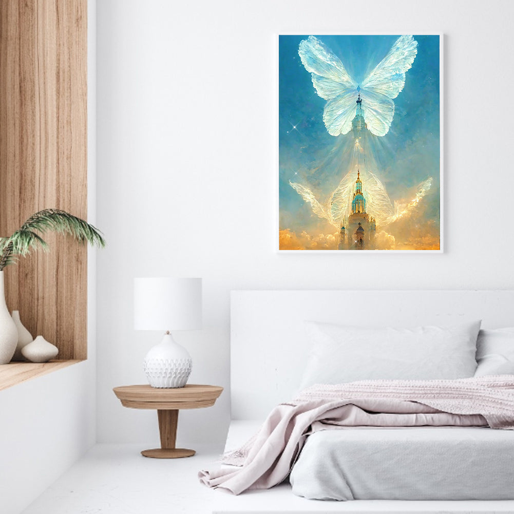 Angel Castle View - Full Round Drill Diamond Painting 30*40CM