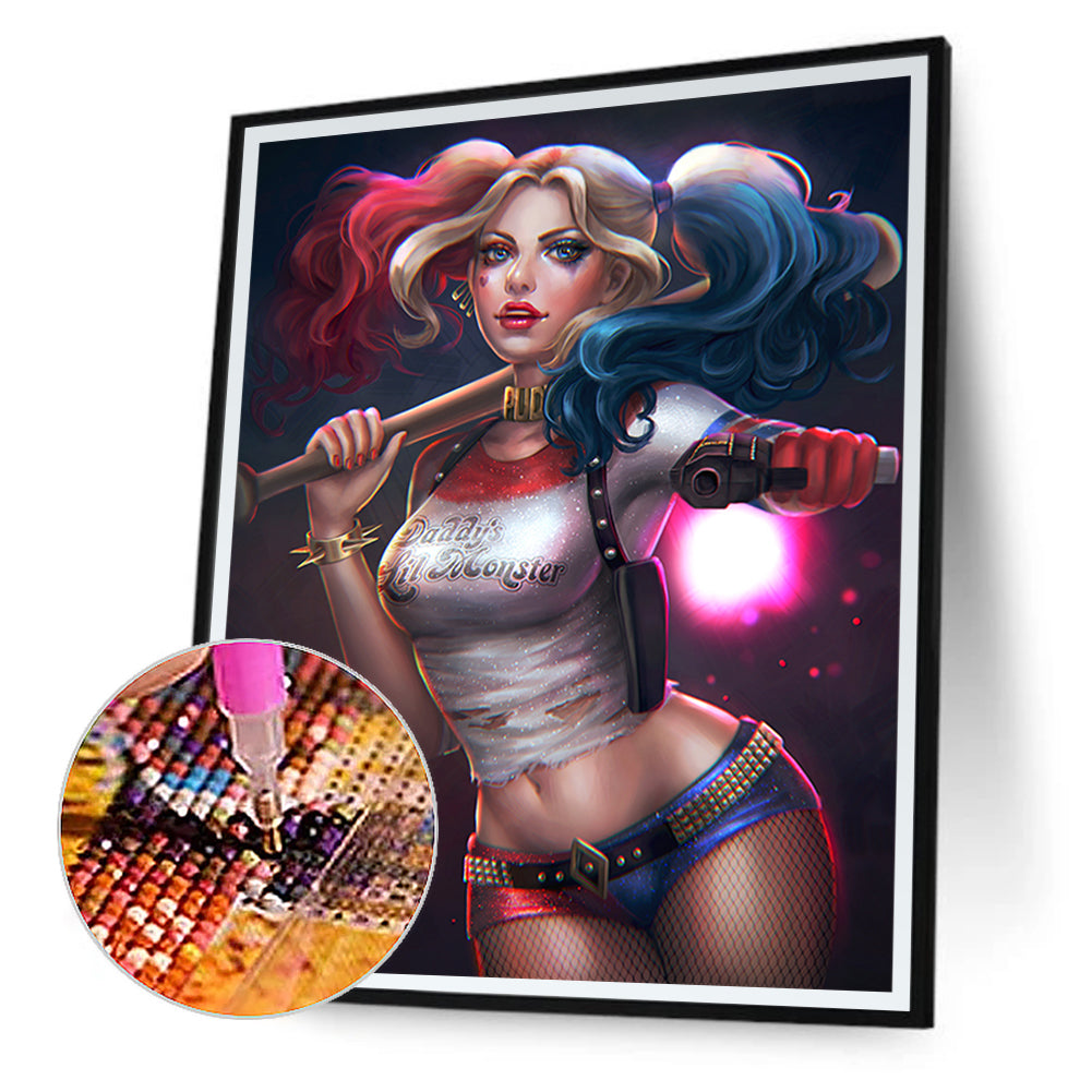 Harley Quinn - Full Round Drill Diamond Painting 30*40CM