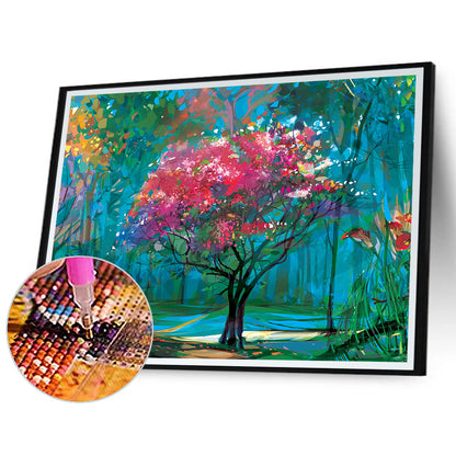 Tree - Full Round Drill Diamond Painting 40*30CM