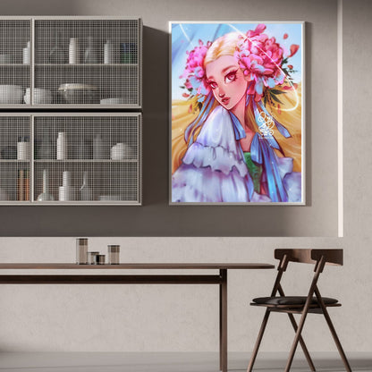 Cartoon Girl - Full Round Drill Diamond Painting 40*50CM