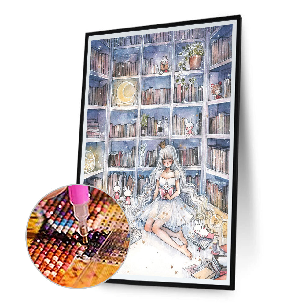 Cartoon Girl - Full Round Drill Diamond Painting 40*60CM