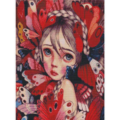 Girl - Full Round Drill Diamond Painting 30*40CM