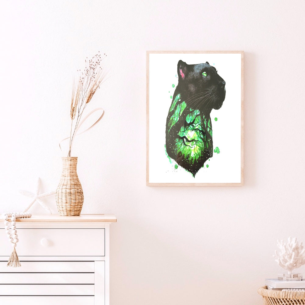 Forest Black Cat - Full Round Drill Diamond Painting 30*40CM