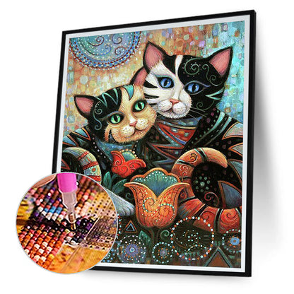Hug Cat - Full Round Drill Diamond Painting 30*40CM