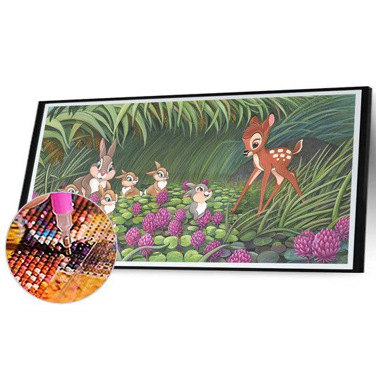 Disney Animation Bambi - Full Round Drill Diamond Painting 50*30CM