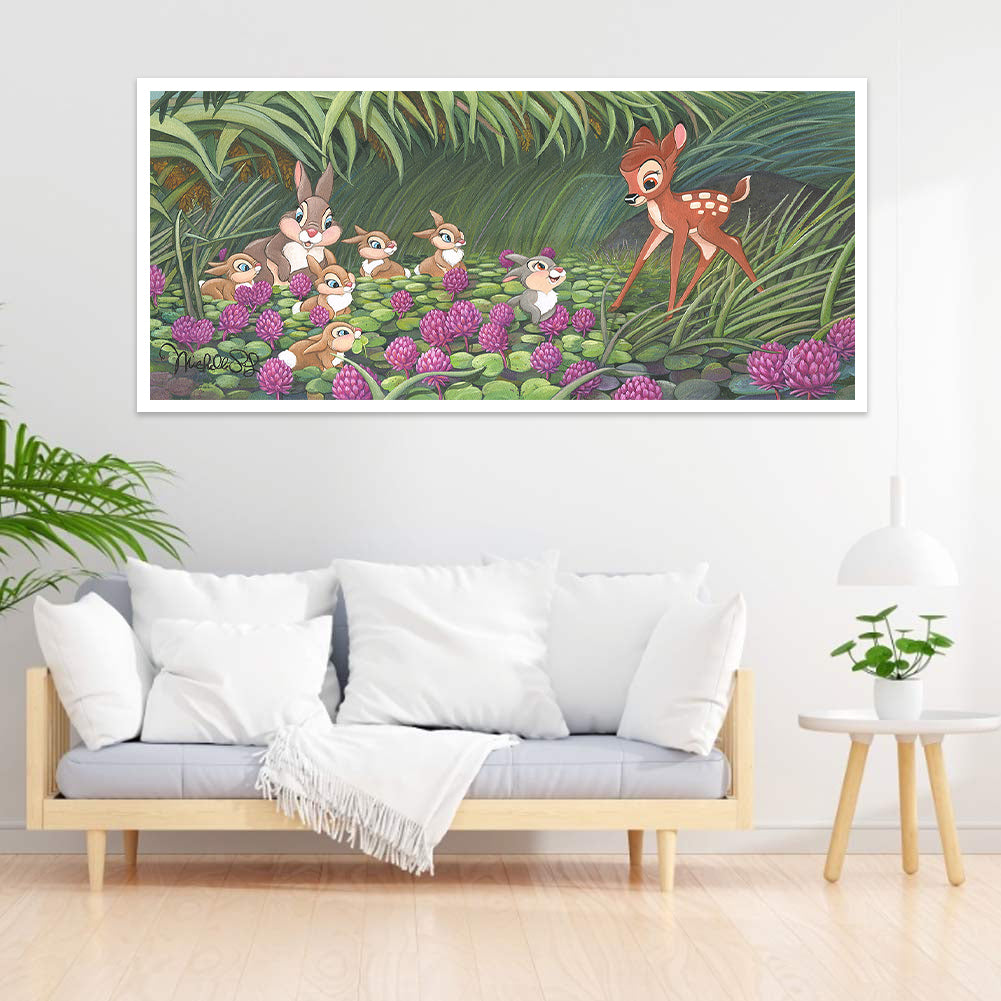 Disney Animation Bambi - Full Round Drill Diamond Painting 50*30CM