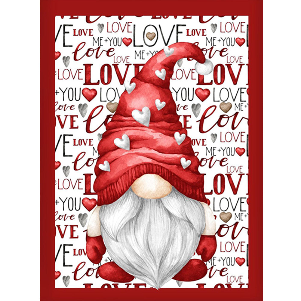 Valentine Gnome - Full Round Drill Diamond Painting 30*40CM
