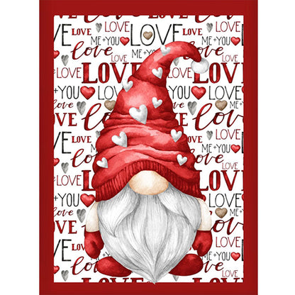 Valentine Gnome - Full Round Drill Diamond Painting 30*40CM