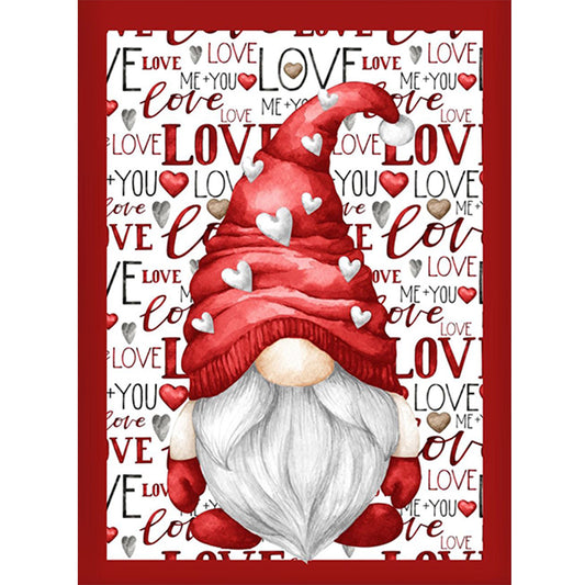 Valentine Gnome - Full Round Drill Diamond Painting 30*40CM