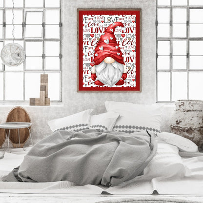 Valentine Gnome - Full Round Drill Diamond Painting 30*40CM