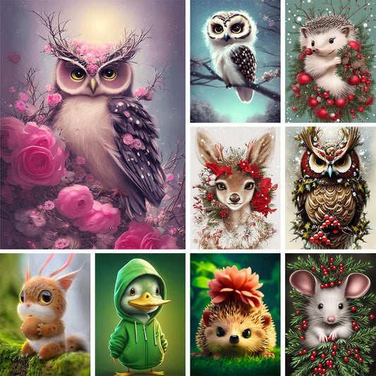 Hedgehog - Full Round Drill Diamond Painting 30*40CM