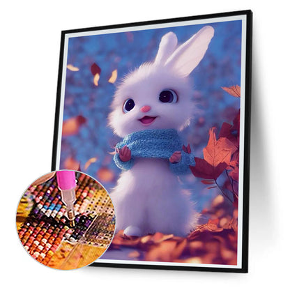 Cute Pink Little Fox - Full Round Drill Diamond Painting 30*40CM