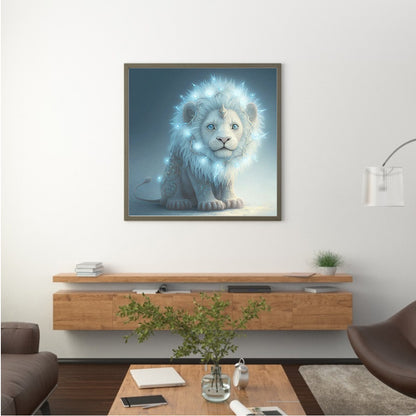 Glowing Lion Cub - Full Round Drill Diamond Painting 30*30CM