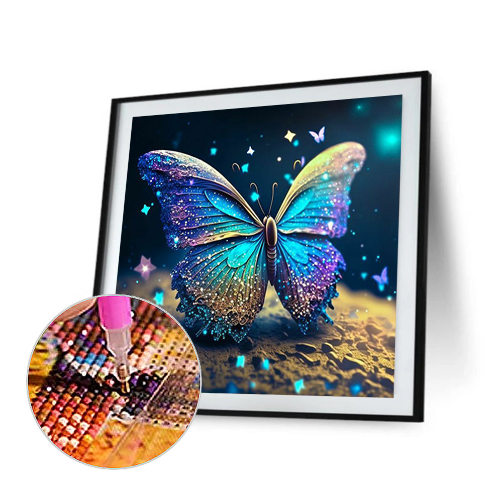 Glorious Butterfly - Full Round Drill Diamond Painting 30*30CM