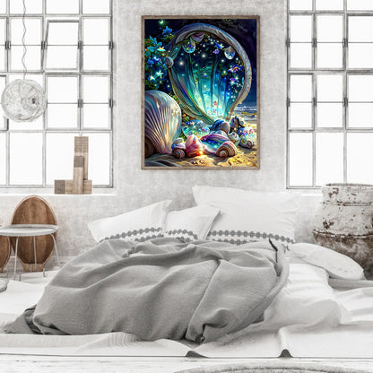 Dream Beach Shells - Full Round Drill Diamond Painting 30*40CM