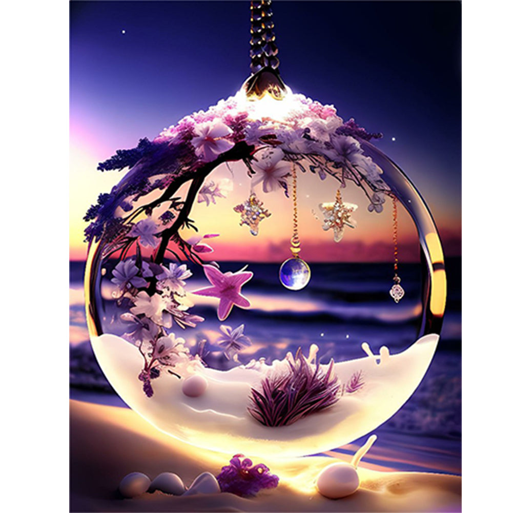 Beach Crystal Scenery - Full Round Drill Diamond Painting 30*40CM