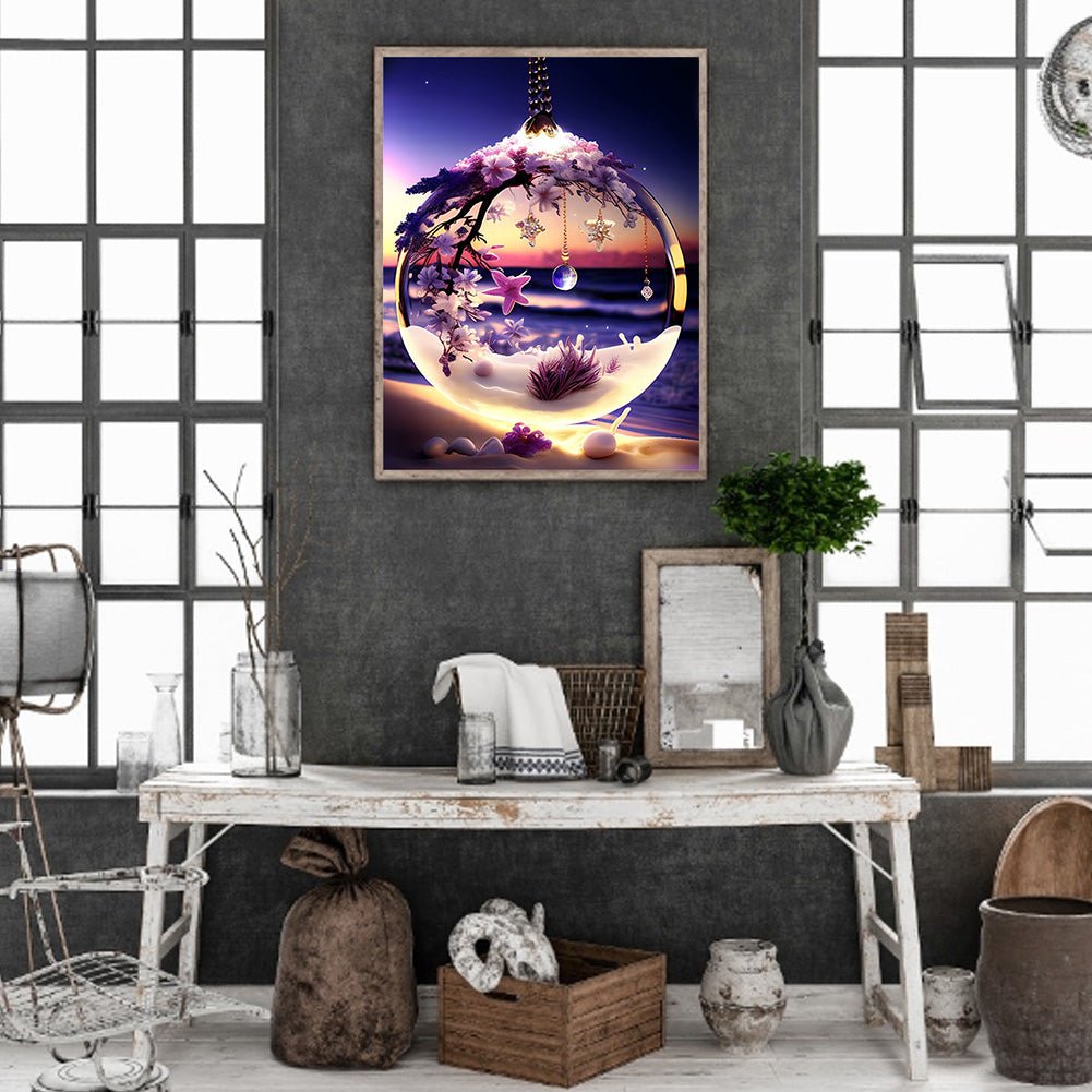 Beach Crystal Scenery - Full Round Drill Diamond Painting 30*40CM