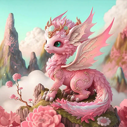 Pink Cute Animals - Full Round Drill Diamond Painting 30*30CM