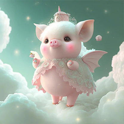 Pink Cute Animals - Full Round Drill Diamond Painting 30*30CM