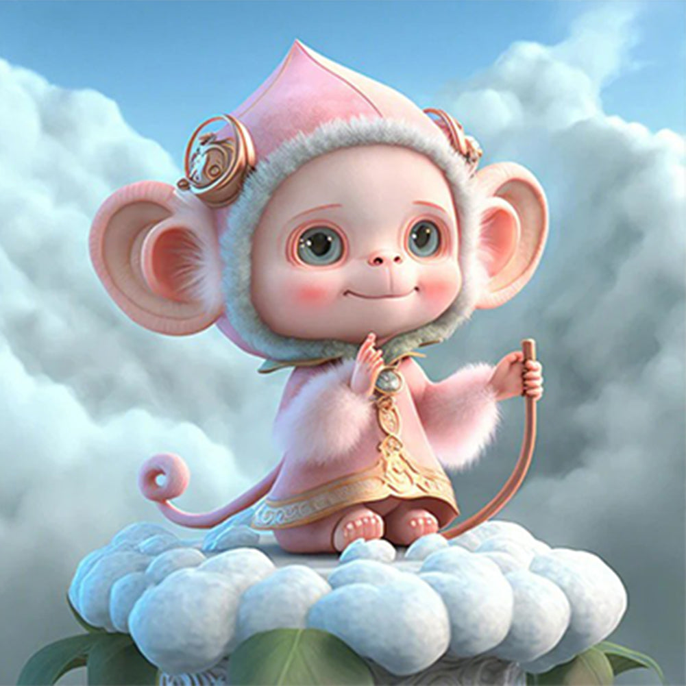 Pink Cute Animals - Full Round Drill Diamond Painting 30*30CM