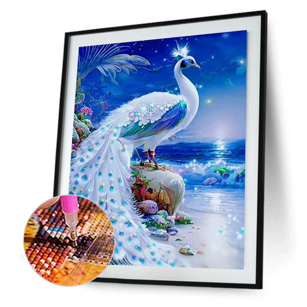 Gorgeous Peacock - Full Round Drill Diamond Painting 30*40CM