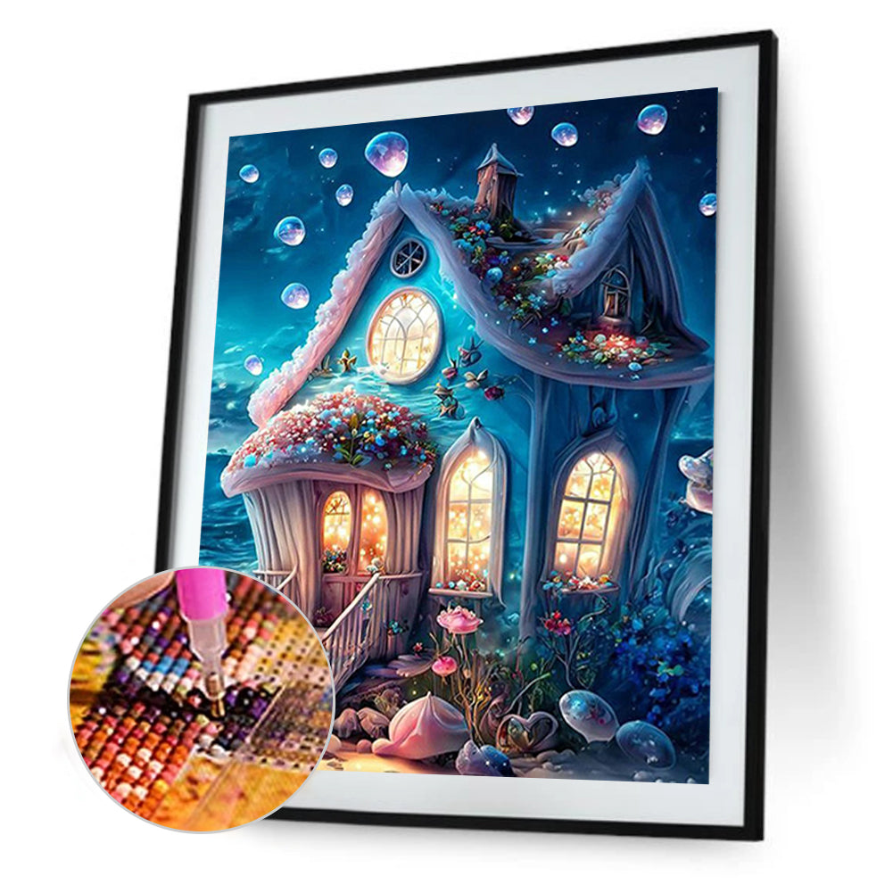 Flower House - Full Round Drill Diamond Painting 30*40CM