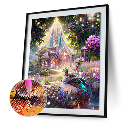 Flower House - Full Round Drill Diamond Painting 30*40CM