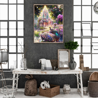 Flower House - Full Round Drill Diamond Painting 30*40CM
