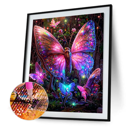 Beautiful Butterfly - Full Round Drill Diamond Painting 30*40CM