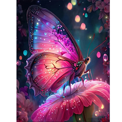 Beautiful Butterfly - Full Round Drill Diamond Painting 30*40CM