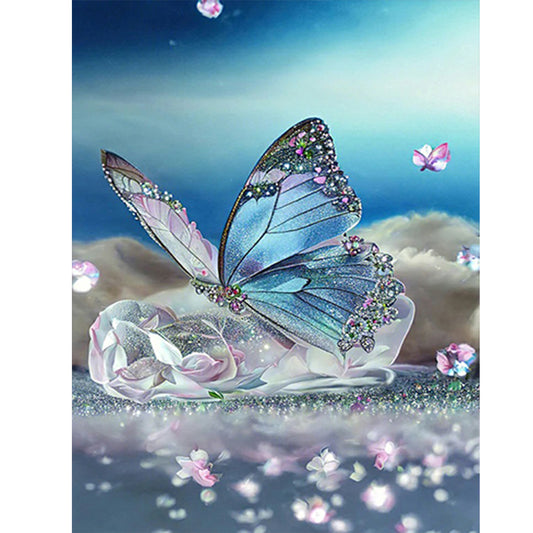 Beautiful Butterfly - Full Round Drill Diamond Painting 30*40CM