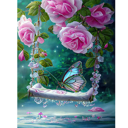 Beautiful Butterfly - Full Round Drill Diamond Painting 30*40CM