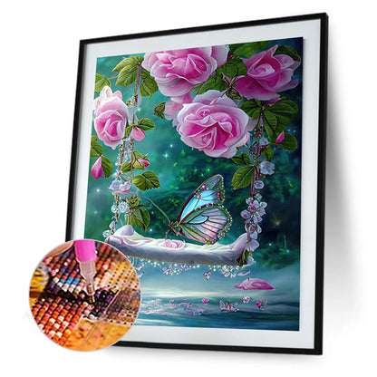 Beautiful Butterfly - Full Round Drill Diamond Painting 30*40CM