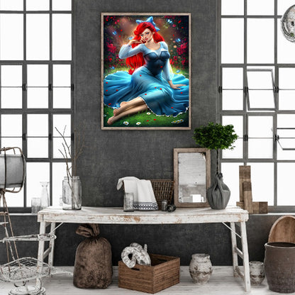 Redhead Girl - Full Round Drill Diamond Painting 30*40CM