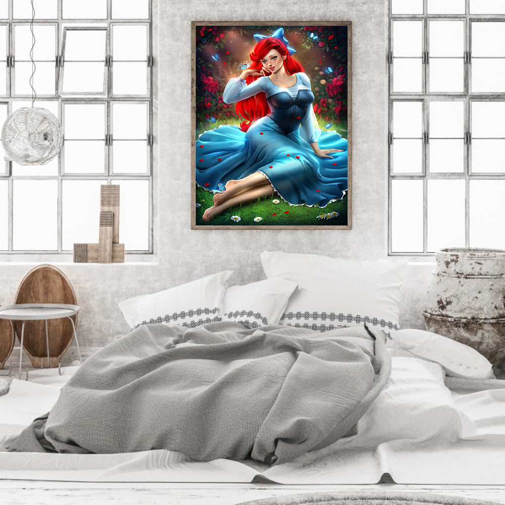 Redhead Girl - Full Round Drill Diamond Painting 30*40CM