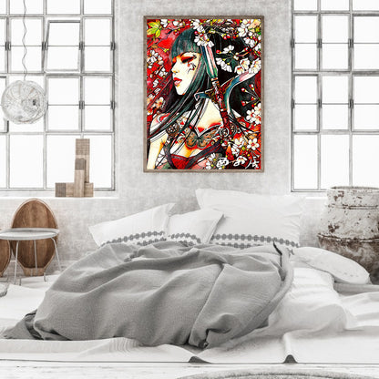 Sakura Girl - Full Round Drill Diamond Painting 30*40CM