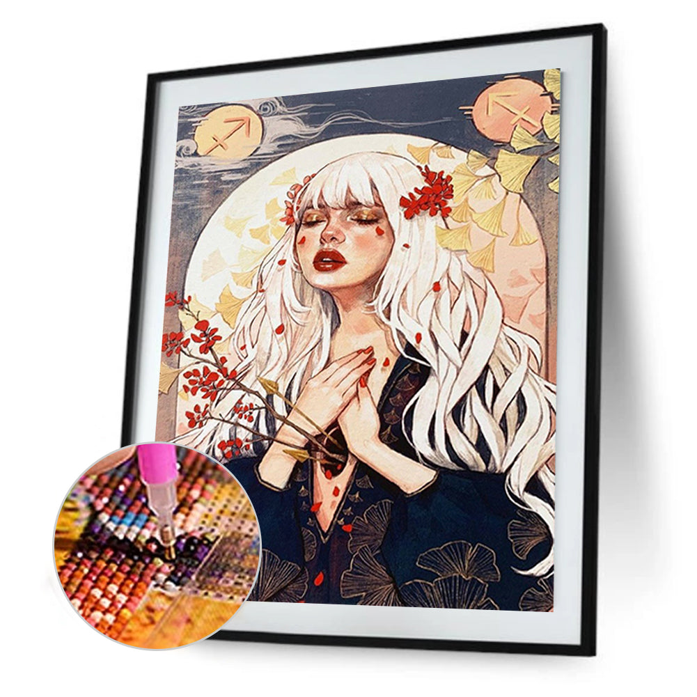 Divination Girl - Full Round Drill Diamond Painting 30*40CM