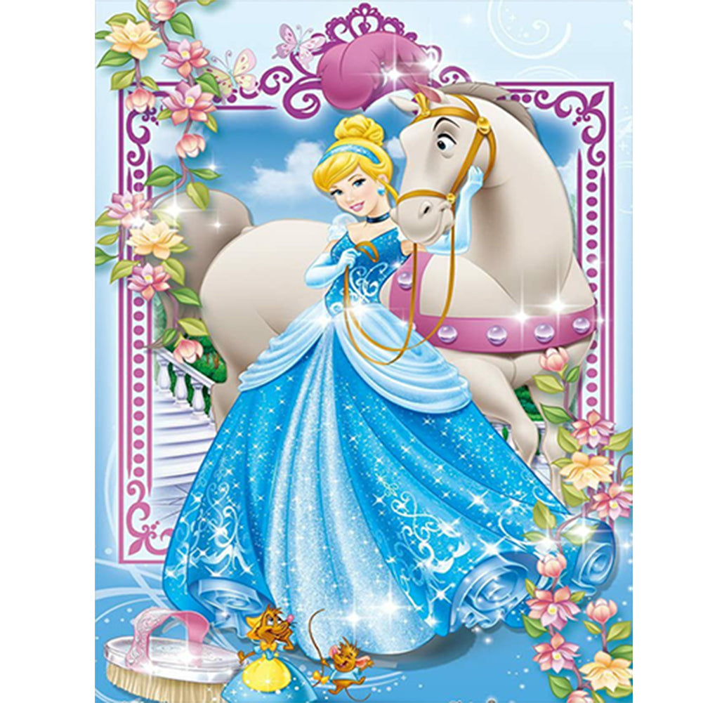 Princess Cinderella - Full Round Drill Diamond Painting 30*40CM