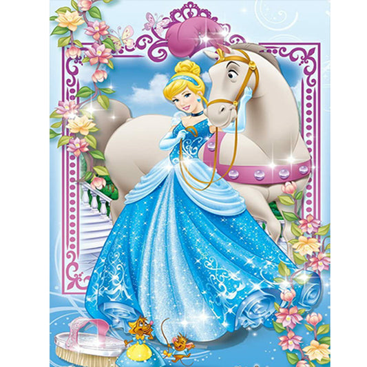 Princess Cinderella - Full Round Drill Diamond Painting 30*40CM