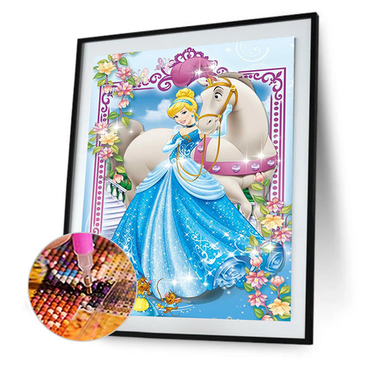 Princess Cinderella - Full Round Drill Diamond Painting 30*40CM