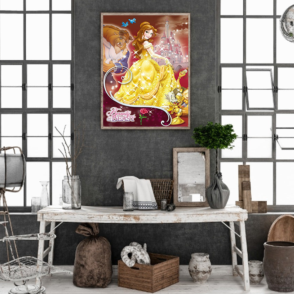 Princess Belle - Full Round Drill Diamond Painting 30*40CM