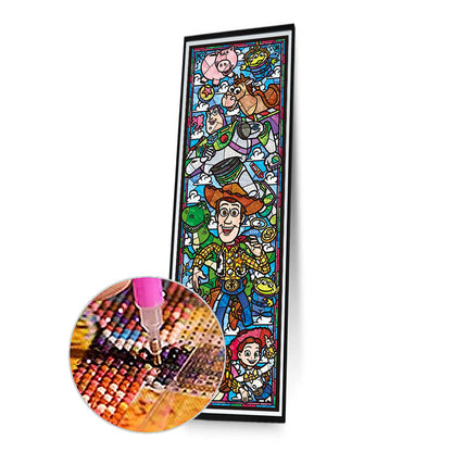 Stained Glass Disney - Full Round Drill Diamond Painting 30*80CM