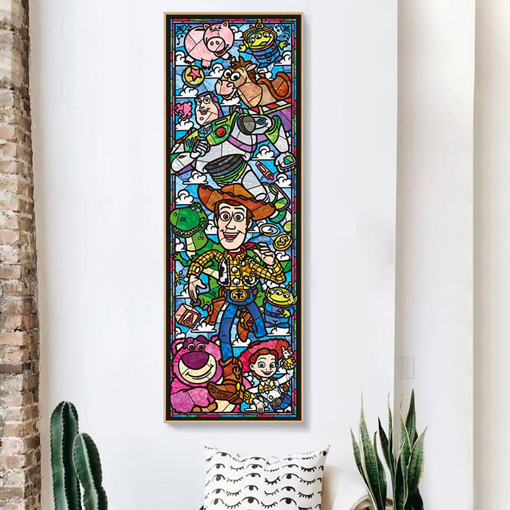 Stained Glass Disney - Full Round Drill Diamond Painting 30*80CM