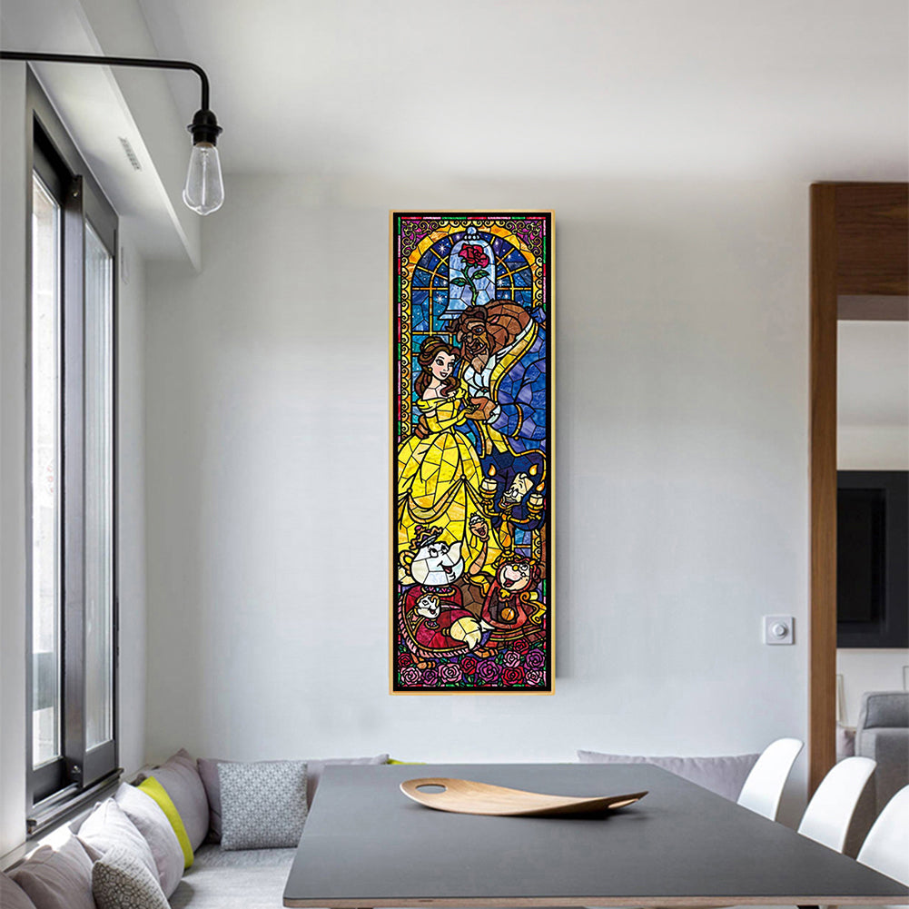 Stained Glass Disney - Full Round Drill Diamond Painting 30*80CM