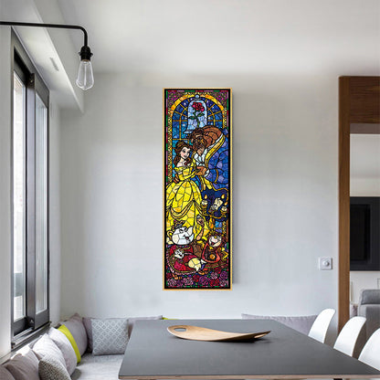 Stained Glass Disney - Full Round Drill Diamond Painting 30*80CM