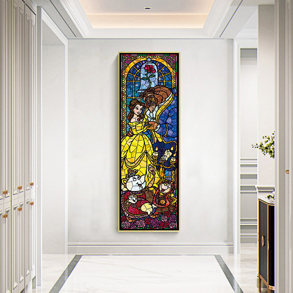 Stained Glass Disney - Full Round Drill Diamond Painting 30*80CM