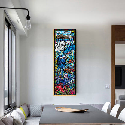 Stained Glass Disney - Full Round Drill Diamond Painting 30*80CM