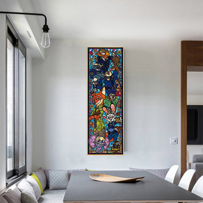 Stained Glass Disney - Full Round Drill Diamond Painting 30*80CM