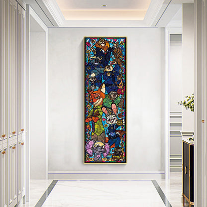 Stained Glass Disney - Full Round Drill Diamond Painting 30*80CM