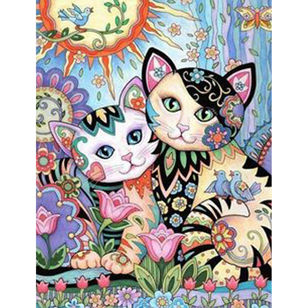 Cat - Full Round Drill Diamond Painting 30*40CM